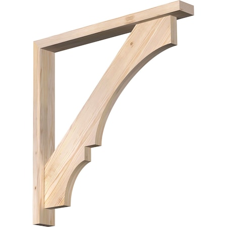 Balboa Block Smooth Bracket W/ Offset Brace, Douglas Fir, 3 1/2W X 30D X 30H